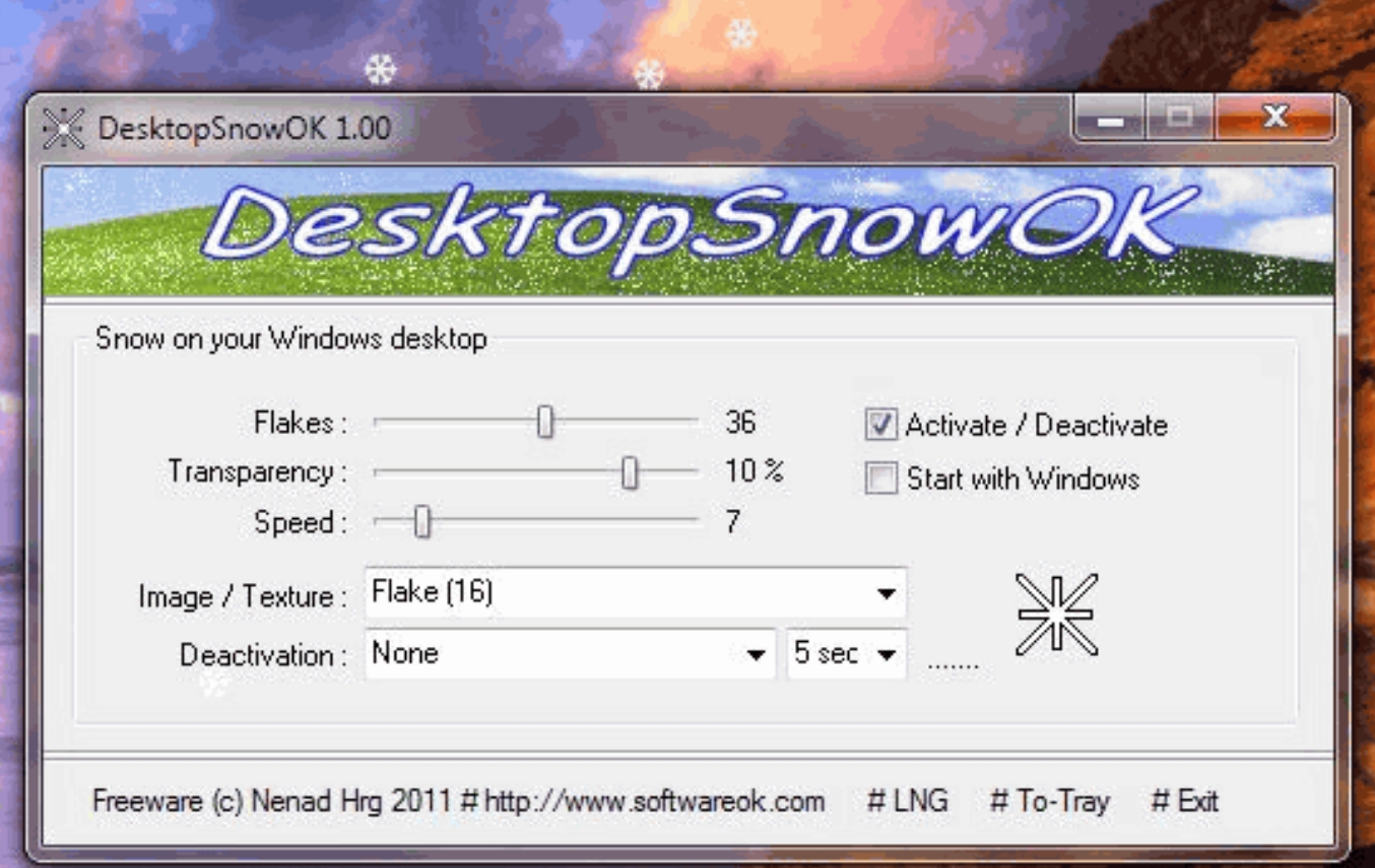 Snowfall Effect for Desktop screenshot