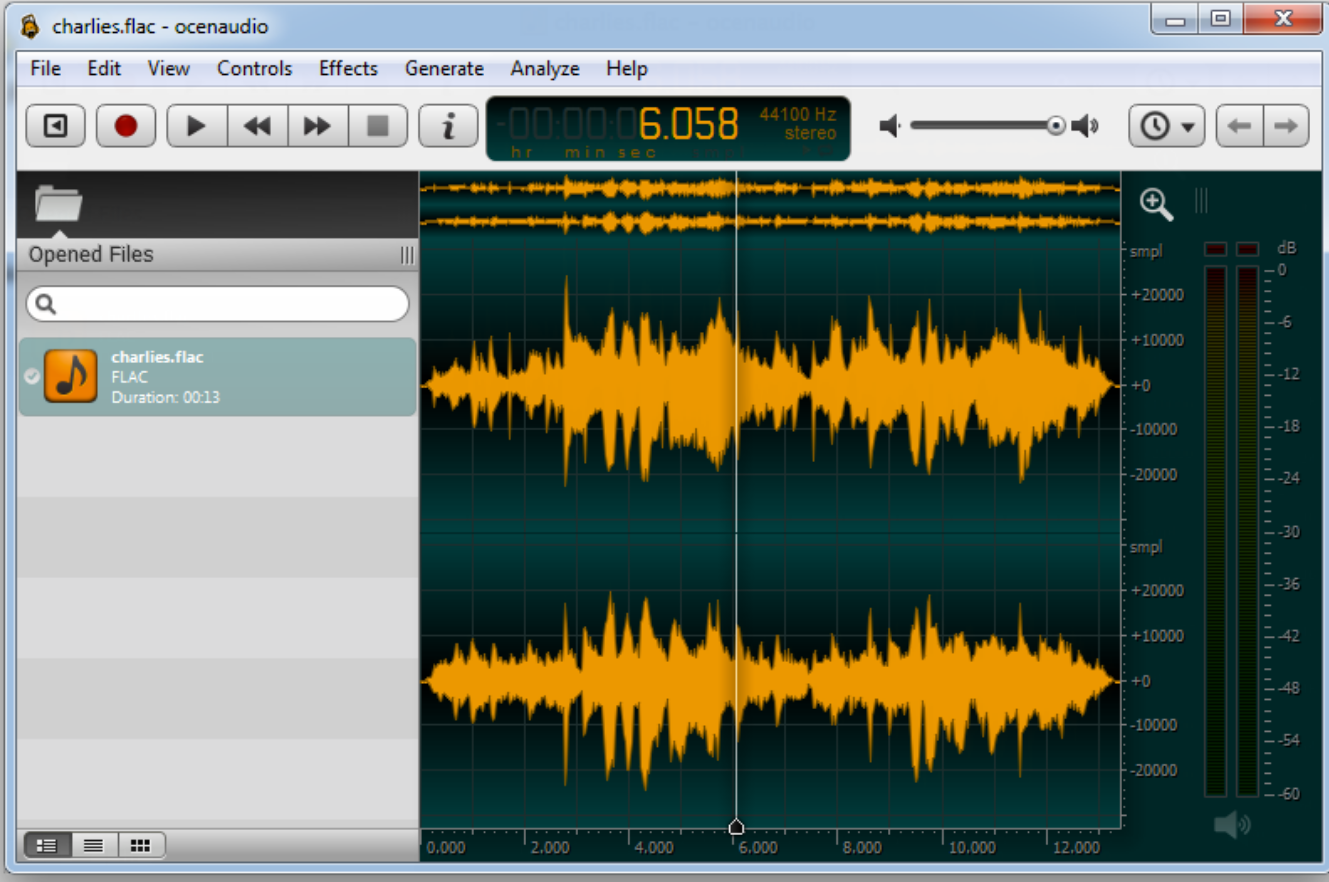 ocenaudio Portable screenshot