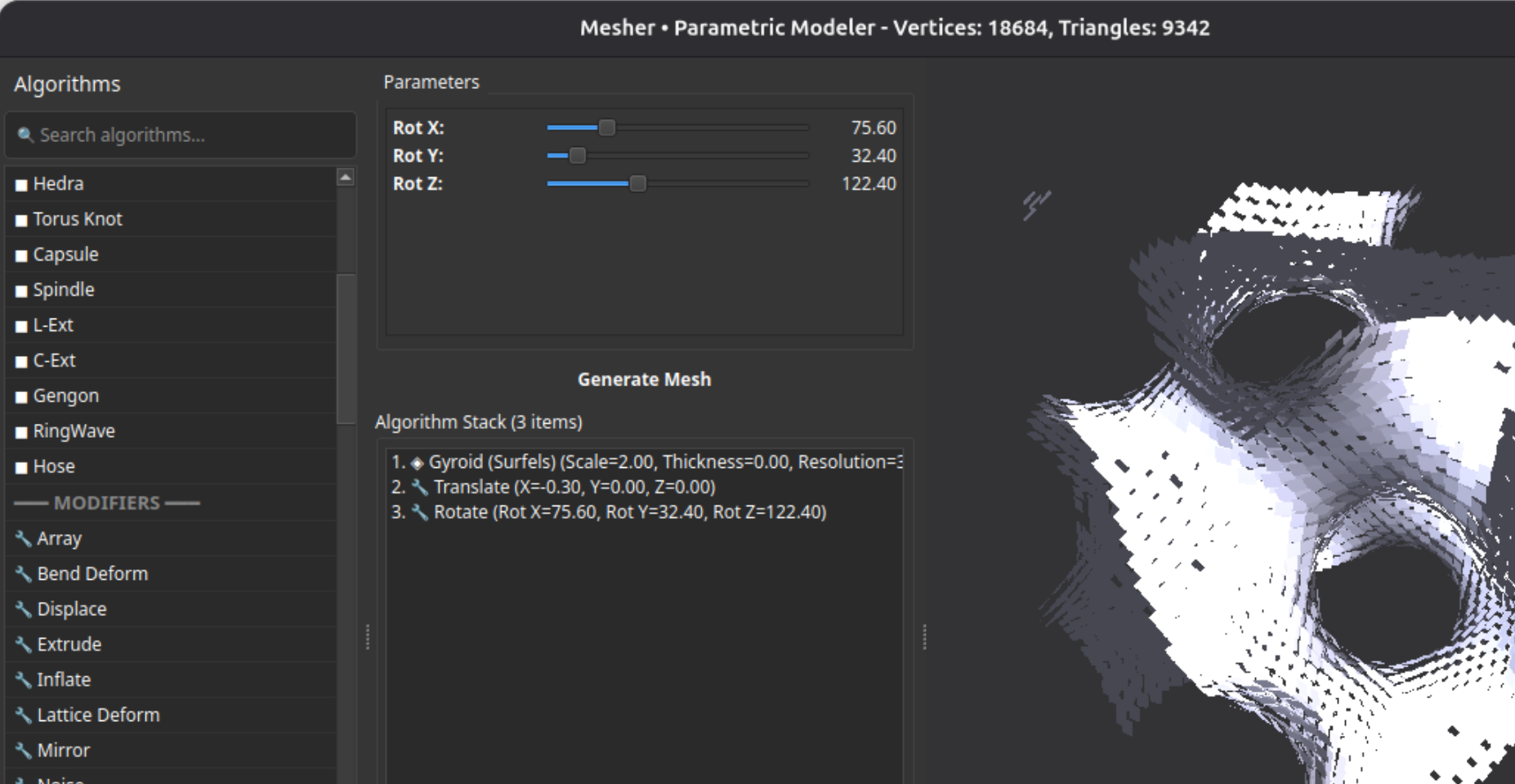 Mesher Parametric Modeler screenshot