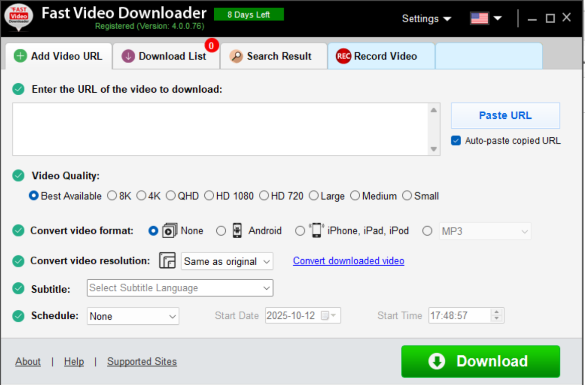 Fast Video Downloader screenshot