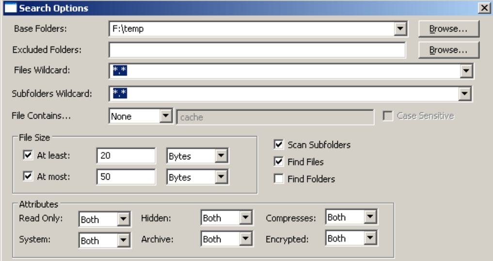 SearchMyFiles screenshot
