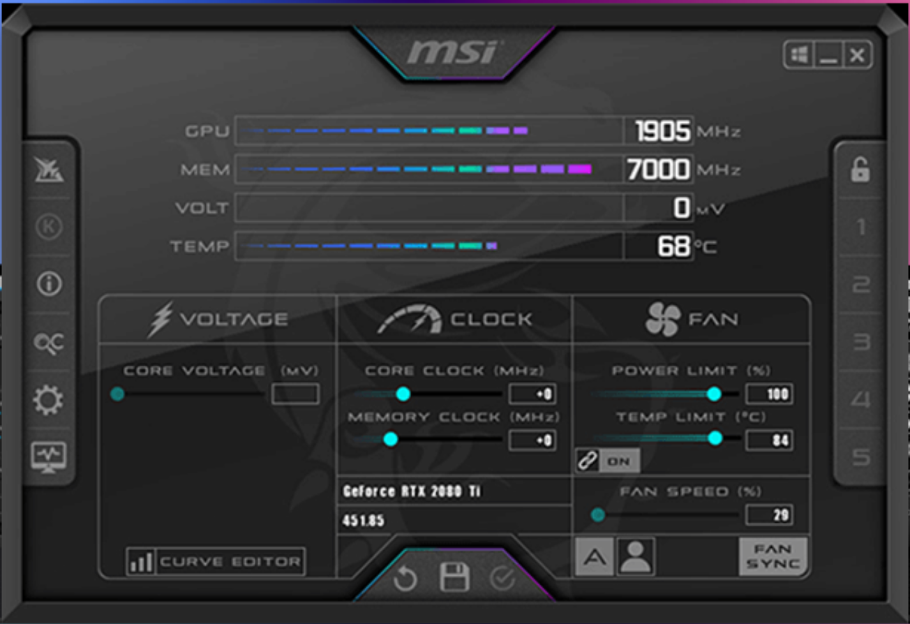 MSI Afterburner screenshot