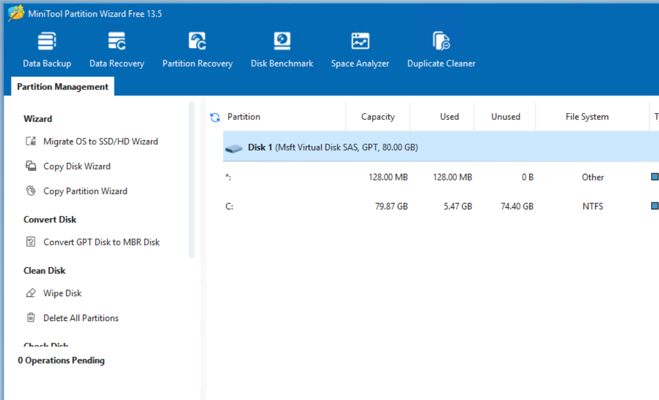 MiniTool Partition Wizard Free screenshot