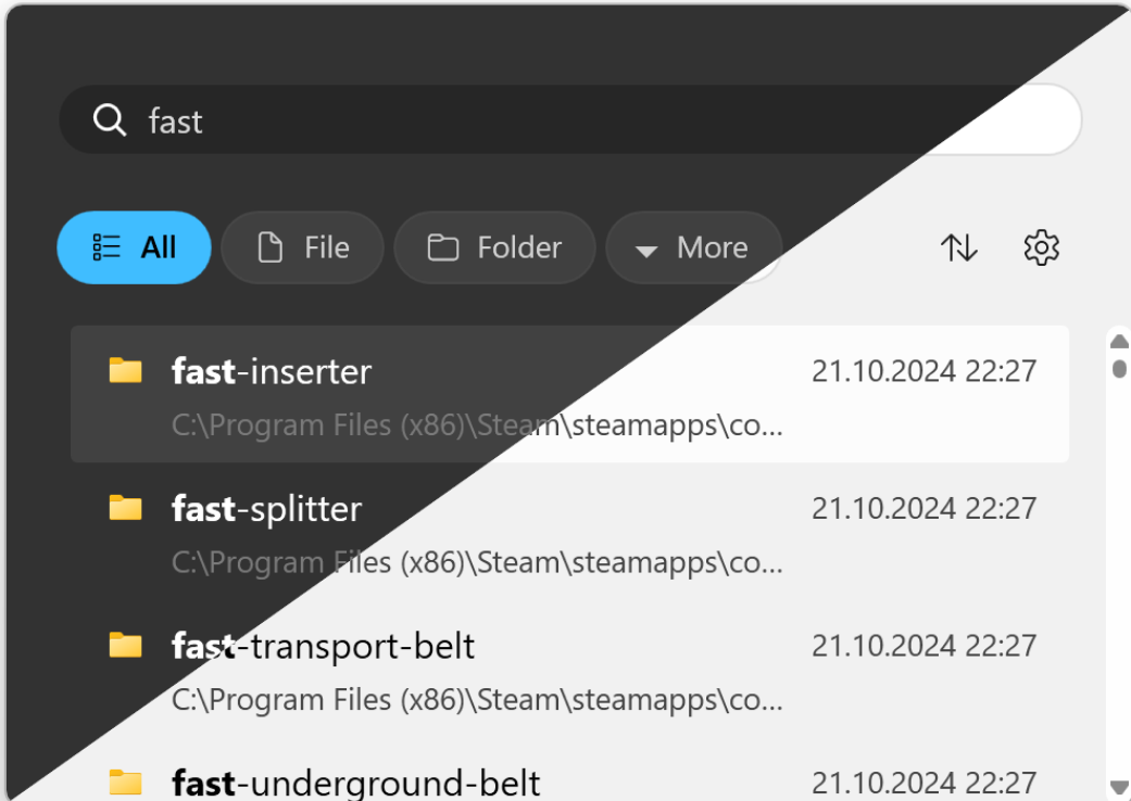 EverythingToolbar screenshot