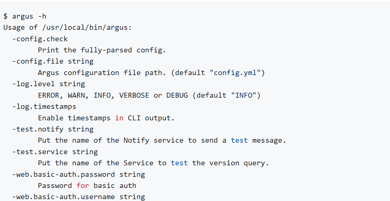 Release Argus screenshot