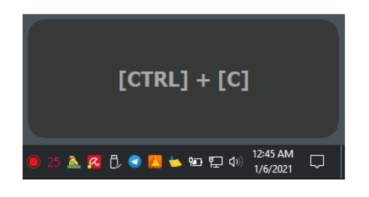 Keystroke Visualizer screenshot