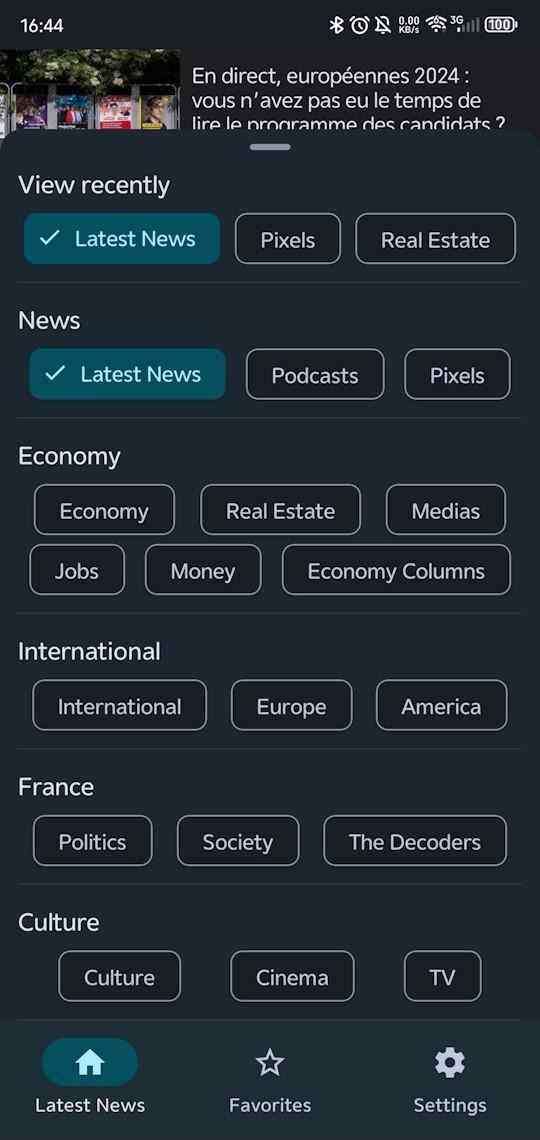 LeMondeRssReader screenshot