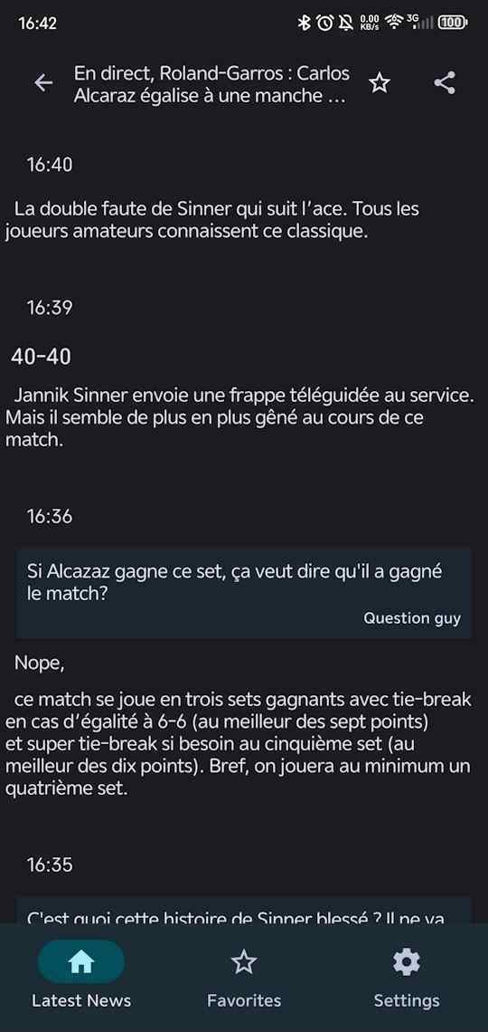 LeMondeRssReader screenshot
